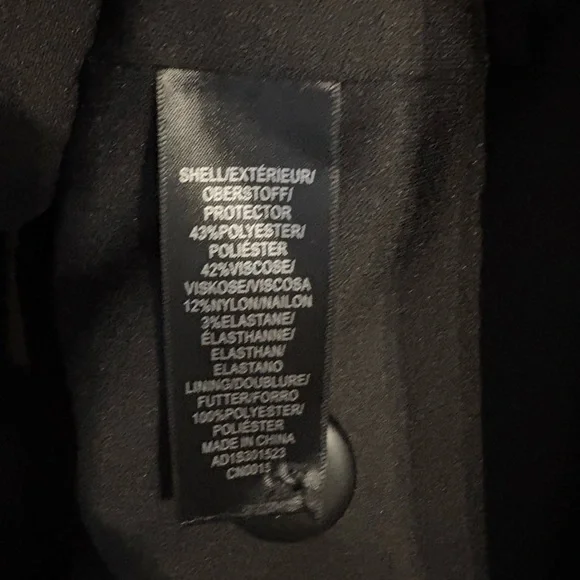 NWT Adrianna Papell long blazer vest in black and white size small - Picture 6 of 6